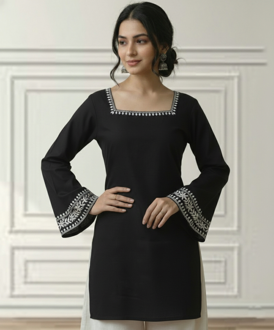 NEW EMBROIDERY in BLACK color
