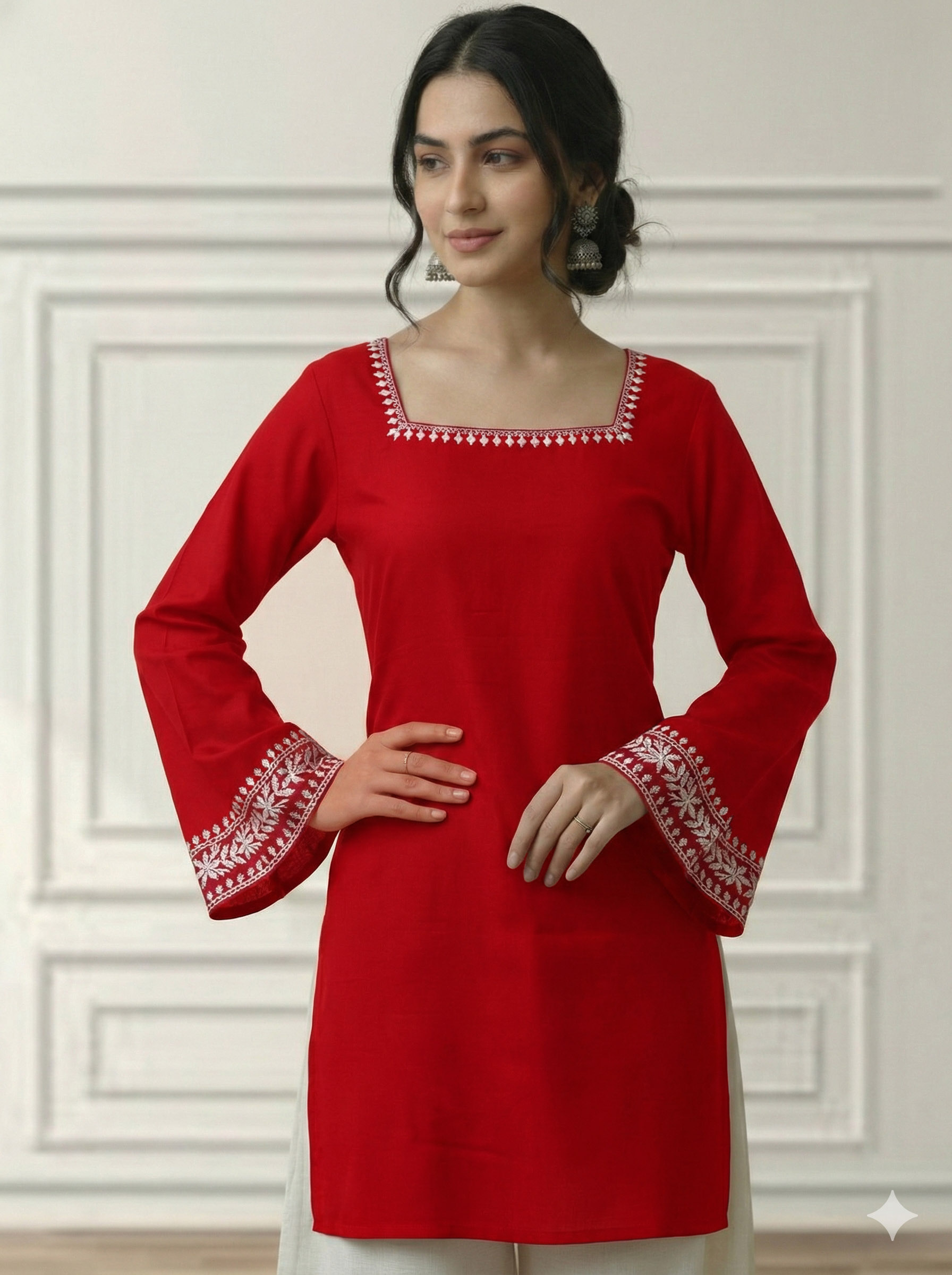 NEW EMBROIDERY in RED color